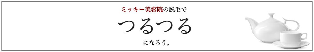 ミッキー美容院の脱毛でつるつるになろう