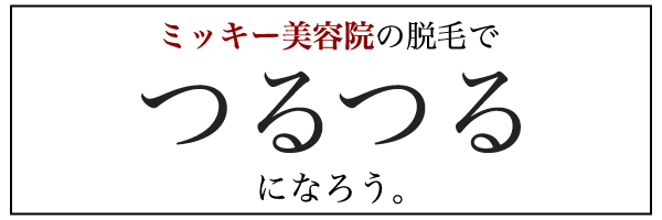 ミッキー美容院の脱毛でつるつるになろう